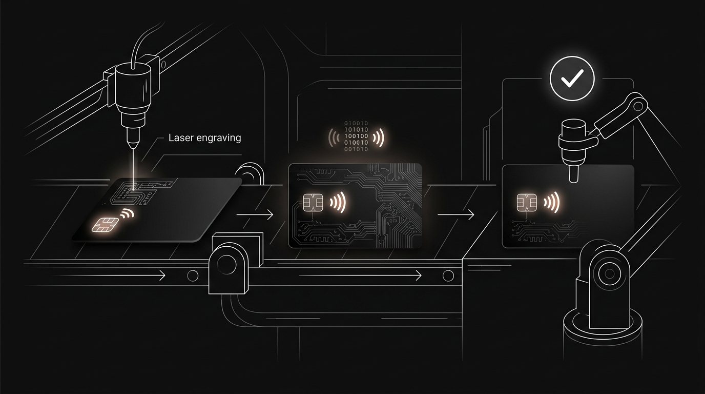 Step 2: Laser engraving and NFC programming
